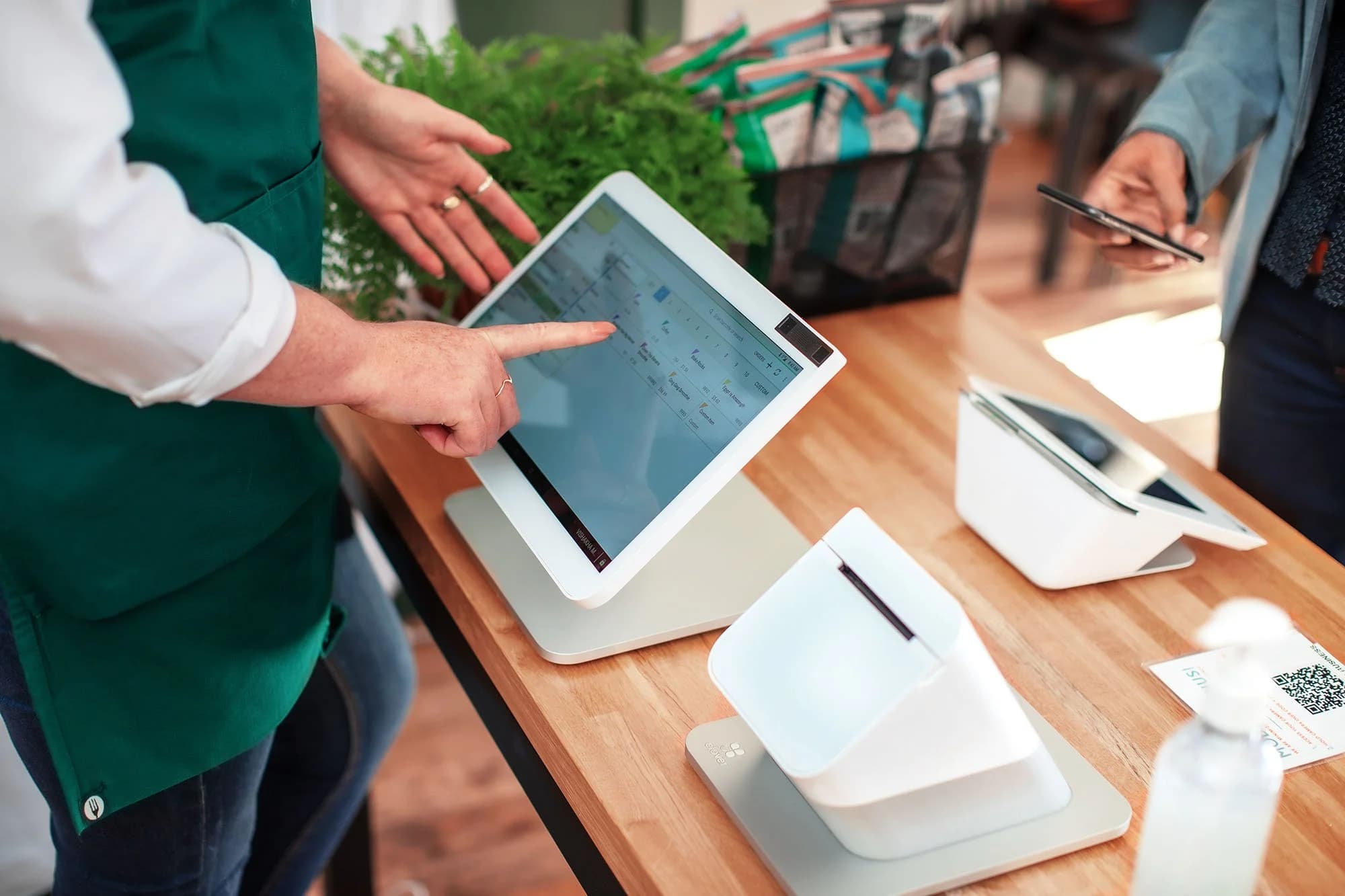 POS terminals on counter — browse systems by industry